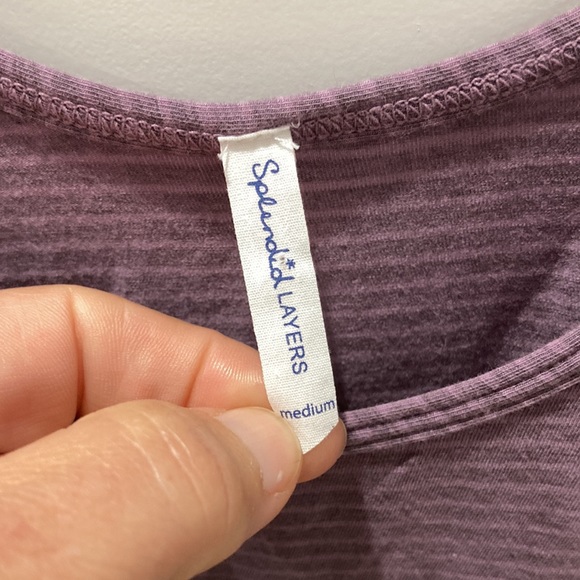 Splendid lavender striped dress medium - Picture 2 of 4